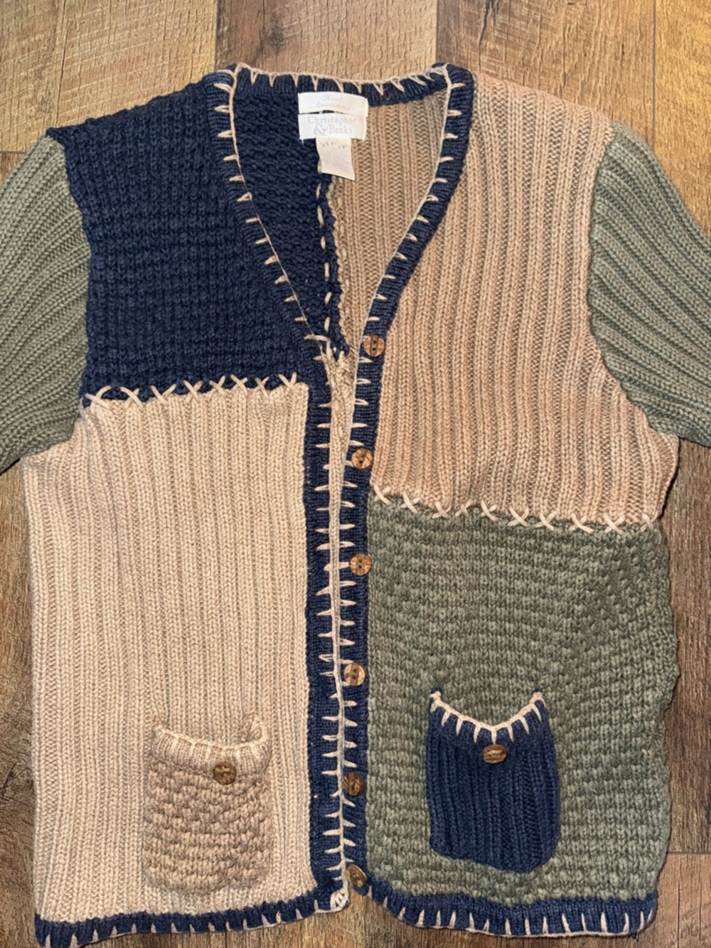 Christopher & Banks Patchwork Cardigan - Picture 4 of 5